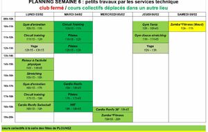 planning spécial pendant les travaux