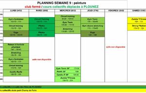 planning de cette semaine (travaux)