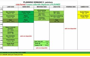 planning spécial pendant les travaux