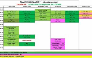 Dernière semaine avant reprise : regardez bien le planning !