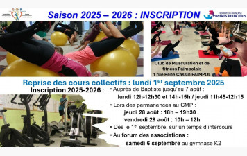 Les documents de la saison 2025-2026 sont en ligne